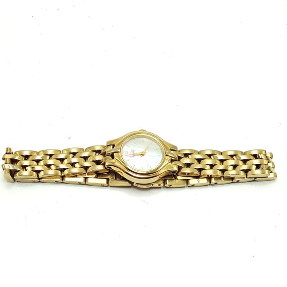 Citizen Eco-Drive Womens Watch WORKING Gold Tone Mother of Pearl Bracelet Band